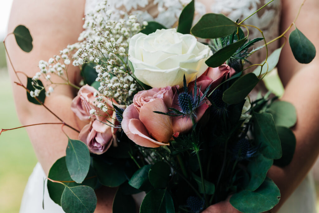 Colorado Wedding Photographer captures close up of bridals before affordable wedding