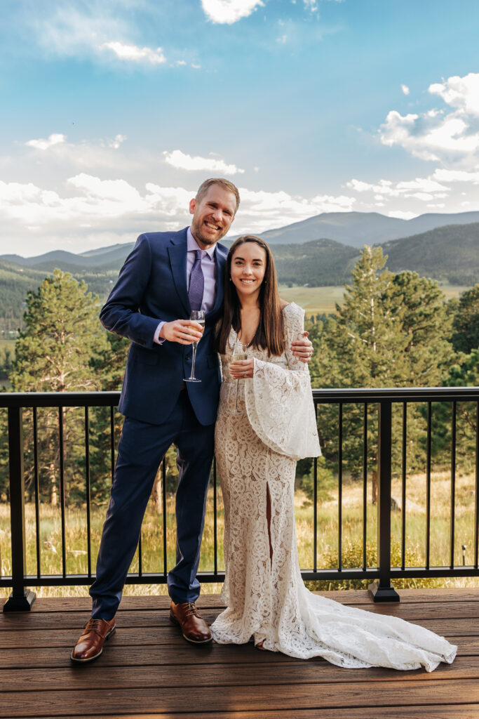 Boulder Wedding Photographer captures couple celebrating after elopement