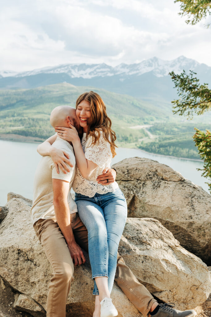 Denver Engagement Photographer captures woman laughing