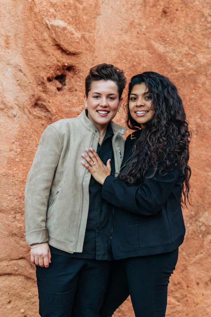 Denver Wedding Photographer captures couple smiling and celebrating together